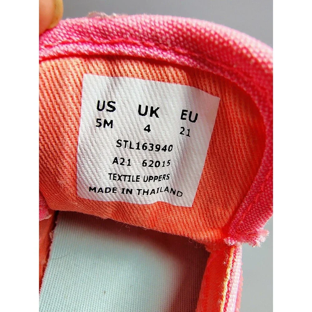 Sperry Top-Sider Kids Pink Canvas Hook & Loop Sneakers Size 5M Toddler